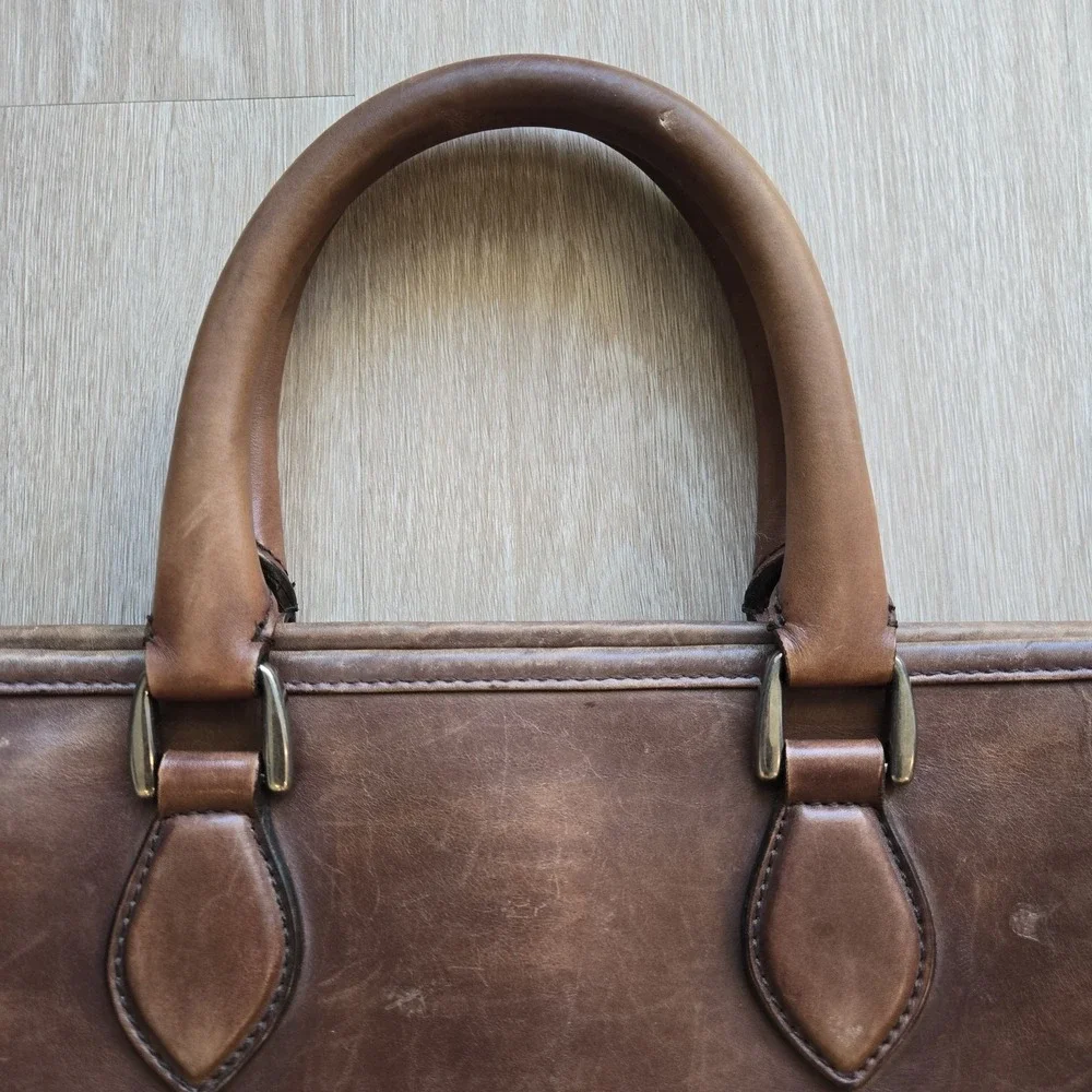 Berluti Paris Brown‎ Leather Academia Briefcase